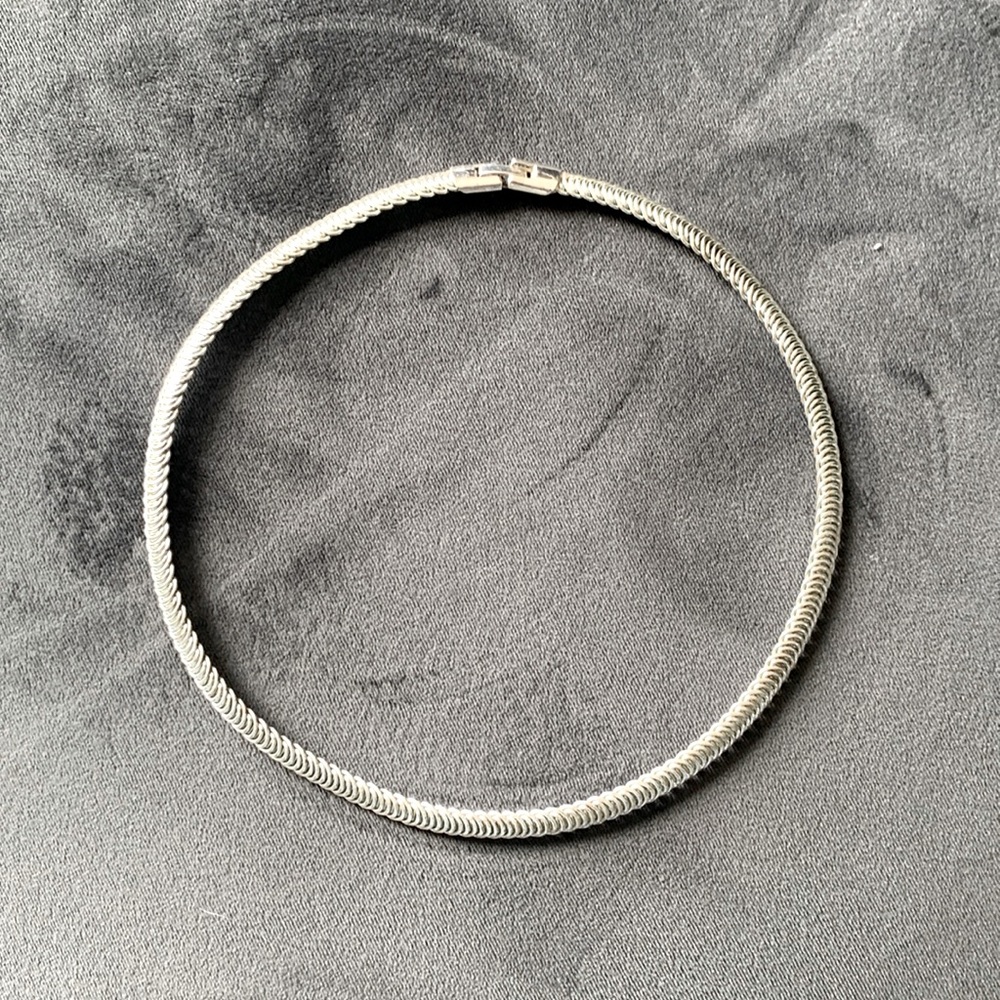 Silver Tone Choker Necklace